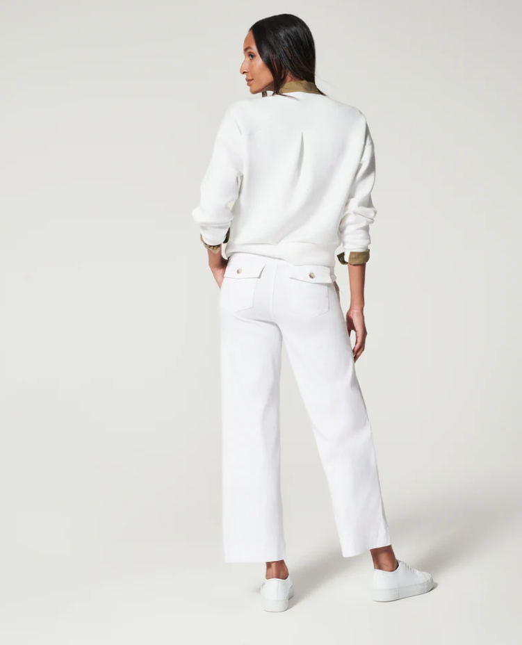 Spanx Twill Cropped Wide Leg