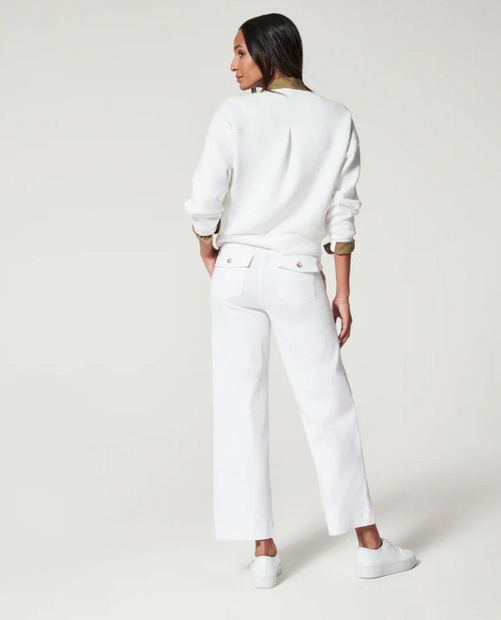 Spanx Twill Cropped Wide Leg
