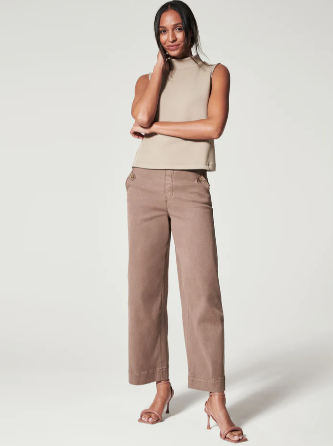Spanx Twill Cropped Wide Leg