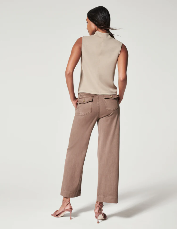 Spanx Twill Cropped Wide Leg