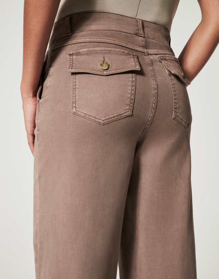 Spanx Twill Cropped Wide Leg